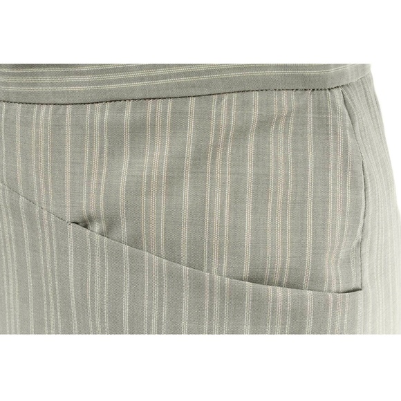 ZANELLA Slate Gray Striped 3 Piece Blazer, Pants & Suit Career Power Suit - Picture 6 of 8